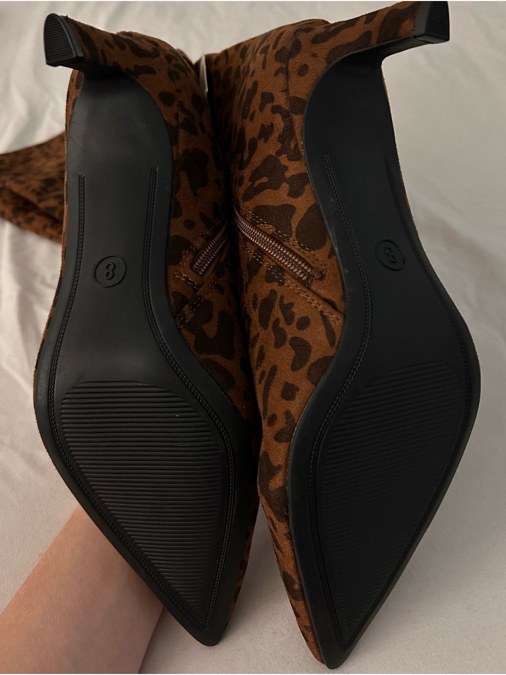 NWT! a new day Brown Leopard-Print Knee Boots - Picture 5 of 9